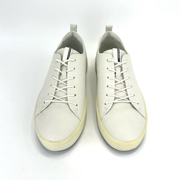 Ecco Women Danish Design Sneakers Size 10 White Leather Lace-Up Unisex Shoes - Picture 3 of 16